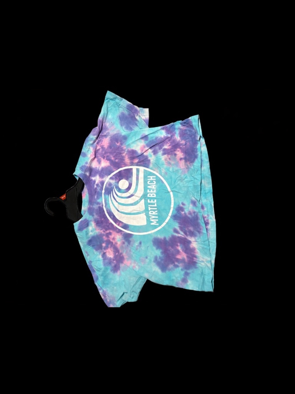Myrtle Beach Tie-Dye Graphic Tee - Teal & Purple